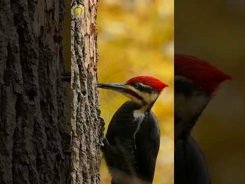 نقار الخشب لماذا ينقر الأخشاب حيوانات حيوان  البرية مملكة الحيوان طائر