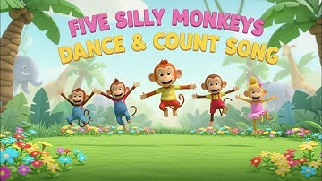 Five Silly monkeys Dance & Count Song | @MeloRooTV Nursery Rhymes & Kids Song