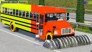 Cars vs Massive Magic Color Speed Bumps – BeamNG.Drive - Beamng DALER Games #837