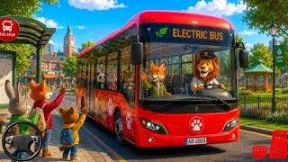 Wild Animal Bus Simulator 3D - City Animal Transport Euro Bus Driving Game - Android GamePlay  screenshot 4