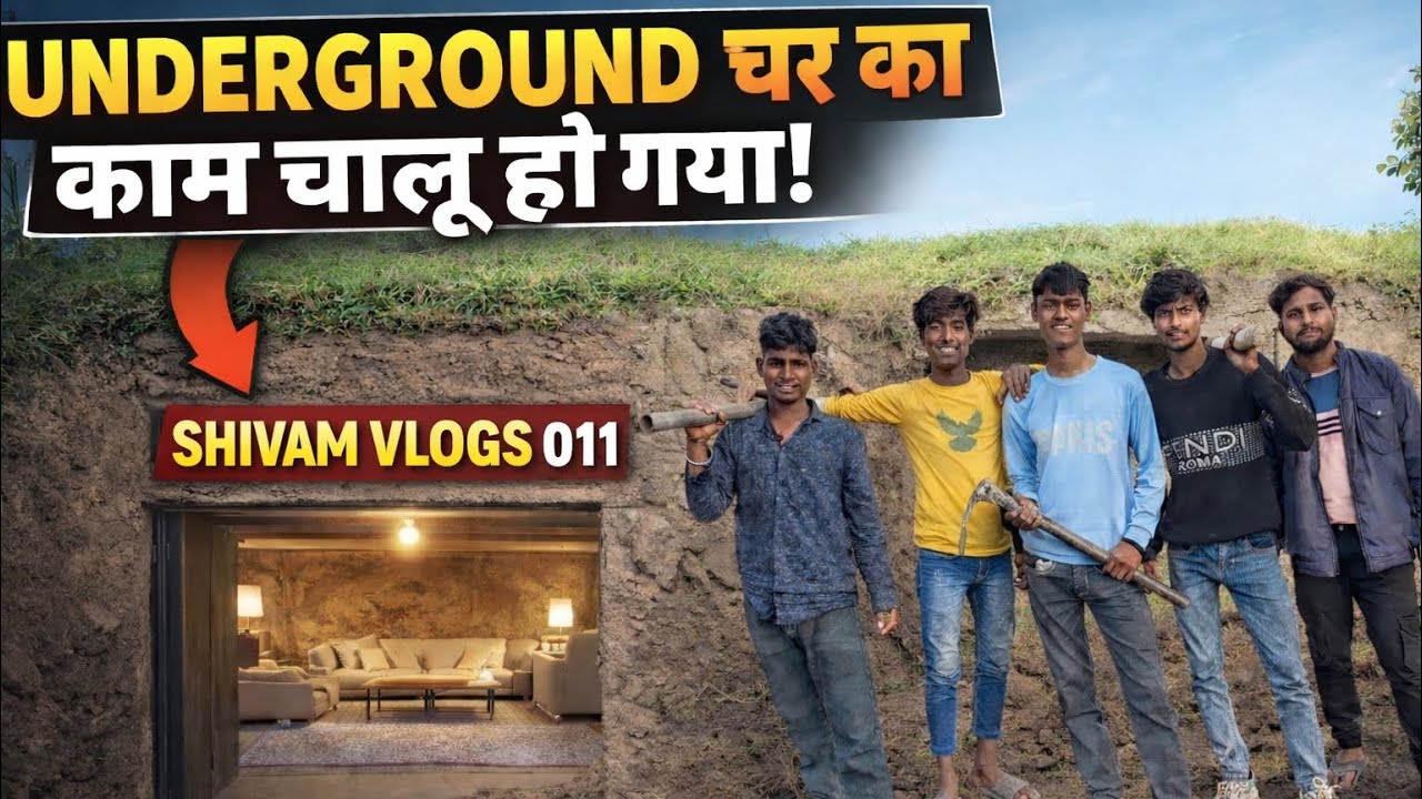 Underground 😱घर बनाने का काम शुरू कर दिया है और इस वीडियो में आप देखोगे कि जमीन के नीचे घर बनाने की