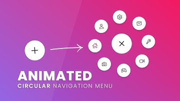 Animated Circular Navigation Menu using Html CSS & Vanilla Javascript | Simple Radial Menu