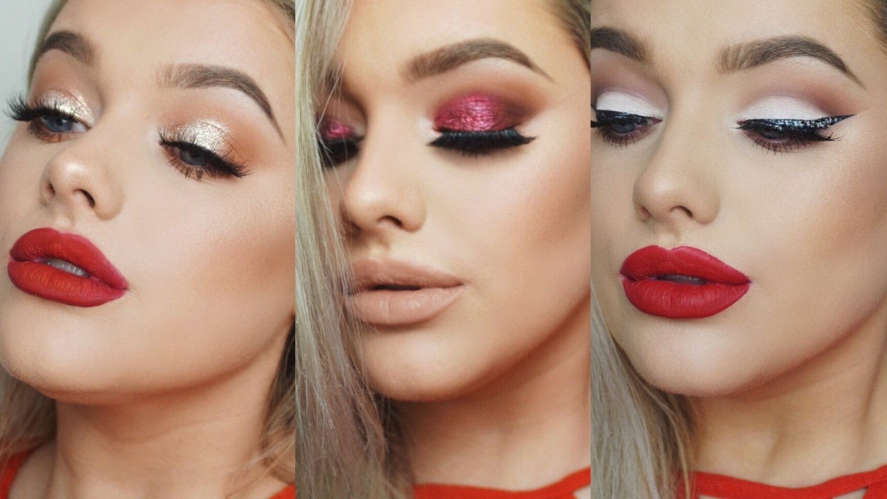 makeup looks for red dress