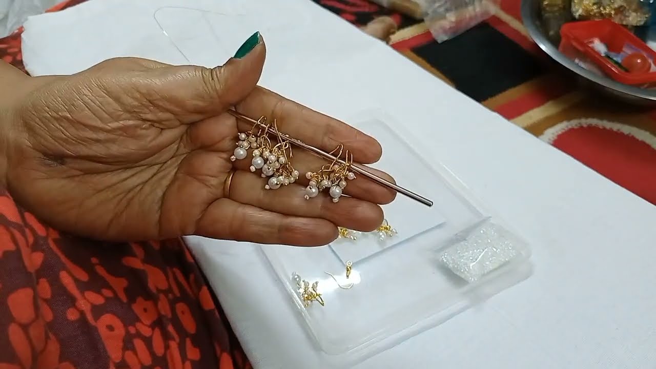 3 in one pearl hanging kaise banaye #shashikala 7667#diy #craft #handmade #earrings 