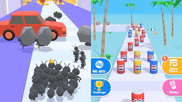 Tiny Run Vs Juice Run All Levels Gameplay Android iOS Walkthrough 3DG35