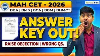 MAH BBA/BMS/BCM/BBM//BHMCT CET 2026 Answer Key Out! How Raise Objections For Wrong Questions ⚠️
