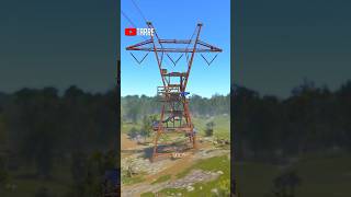 CRAZY Hiding Spot on the Power Lines in RUST #rust #rustbase #rusttok #rustraid #rustconsole