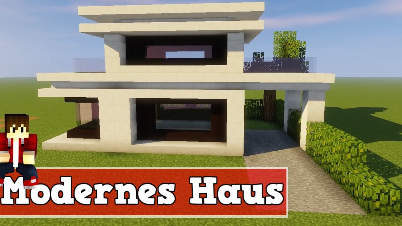 Wie baut man ein Modernes Haus in Minecraft | Minecraft Modernes Haus bauen deutsch tutorial ...