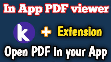 How to Open PDF in your App in Kodular In Telugu ~ AIA file and Extension