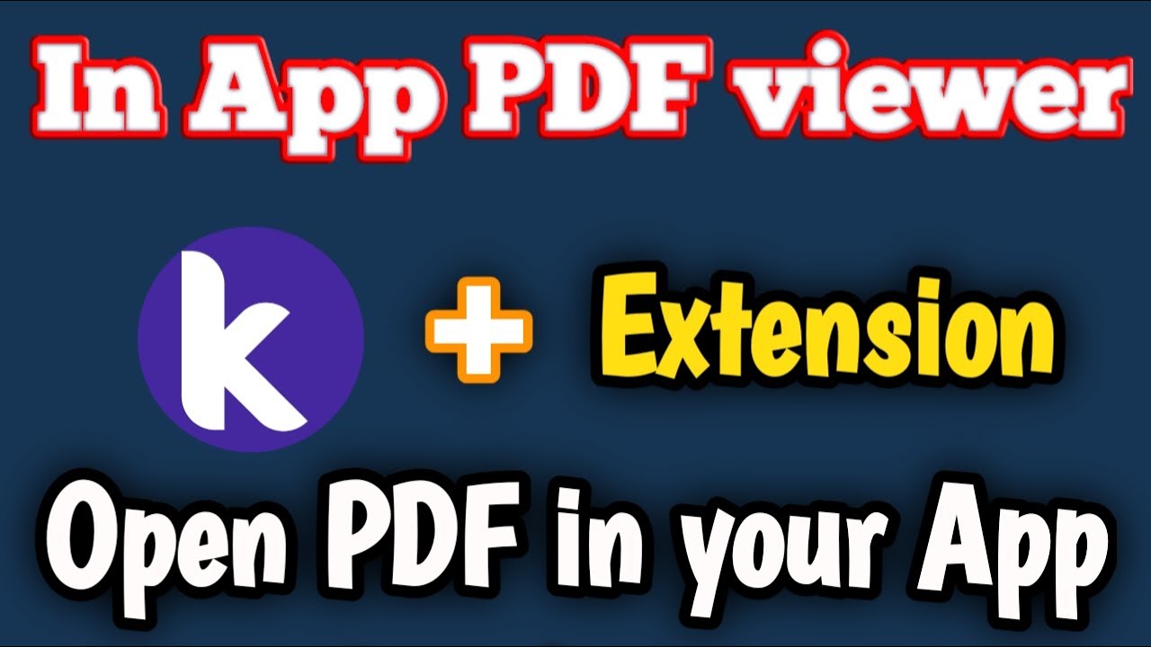 How to Open PDF in your App in Kodular In Telugu ~ AIA file and ...