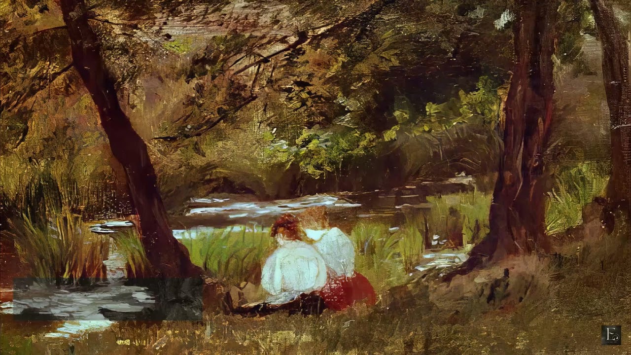 Mary Cassat –  2 Hour Screensaver - Two Women Seated by a Woodland Stream