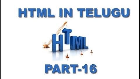 HTML Tutorials in Telugu Link attributes part 16 [www.telugututorials.com]