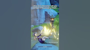 Other bow characters will take damage while plunging #genshinimpact
