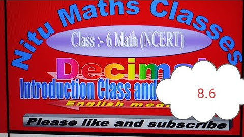 NCERT Solutions Class 6 Maths Chapter 8 Decimals Exercise 8.6 Solution @Nitu maths class kvs