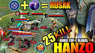 25 KILL PRO HANZO!! New Jungle Paling Rusak Patch Sekarang ~ Build Top 1 Global Hanzo - Mlbb