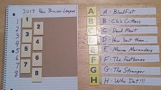 2017 Fantasy Draft Order