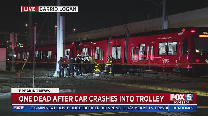 One Dead After Car Crashes Into Trolley