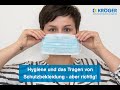 Hygiene und der richtige umgang mit einem mundschutz