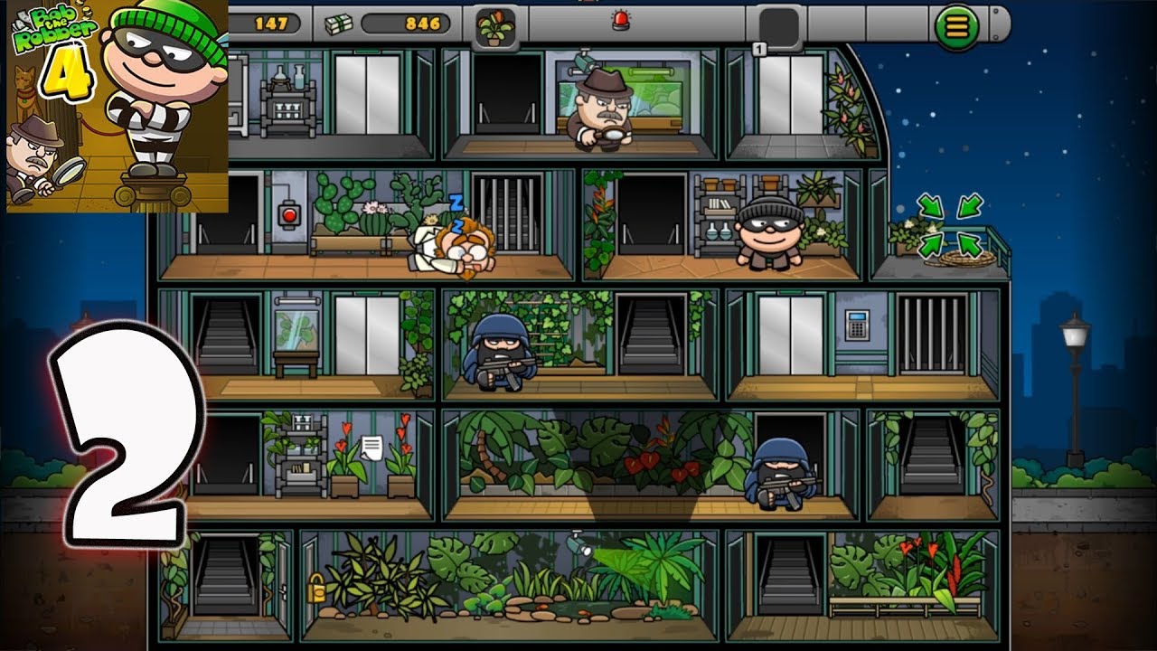 Bob The Robber 4 - levels 4 - 7 Gameplay Walkthrough part 2 (iOS