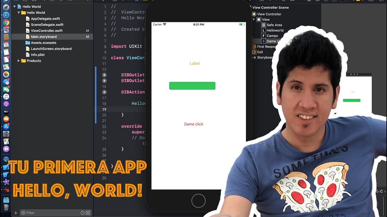 Crea tu primera app en Xcode - Hello, World - YouTube