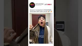 Ablasının Hareketlerini Mükemmel Derecede Taklit Eden Çocuk