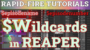 How to use Wildcards for Recording & Rendering (Rapid-Fire REAPER Tutorials Ep88)