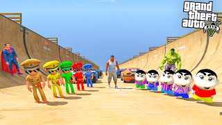 GTA 5 : Shinchan VS Little Singham Impossible Super Mega Ramp Challenge In GTA 5!