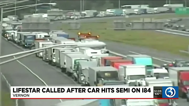 Part of Interstate 84 east in Vernon was closed because of a crash