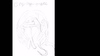 Crying angel drawing
