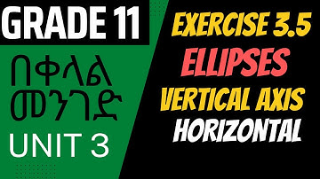 Exercise 3.5 Part 1 | Ellipses | Basic Practice Questions
