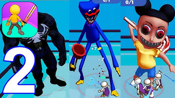 My Clone Army - Gameplay Walkthrough Part 2 Bosses Huggy Venom Amanda Game Defence (Android, iOS)