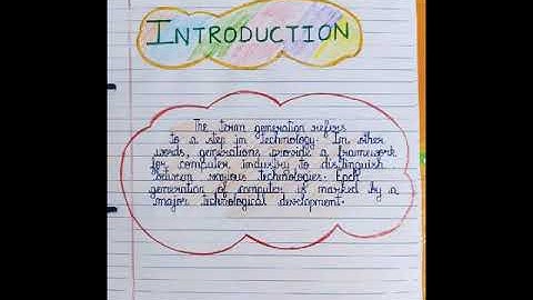 Making a computer project on generations of computer.