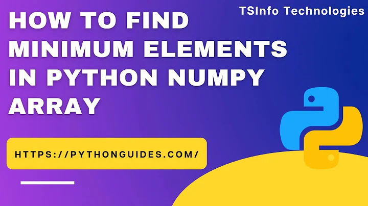 How to find minimum elements in a NumPy array in Python