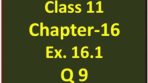 Ex-16.1 Q-9 Class 11 Maths ( Probability) |Sample Space | NCERT Math