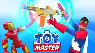 Железный Человек vs Той Мастер! У Супергероя сбой программы! – Нерф битвы игры для мальчиков. screenshot 3