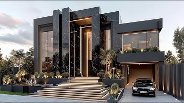 The Art of Modern Luxury : Inside a Black Marble Mansion