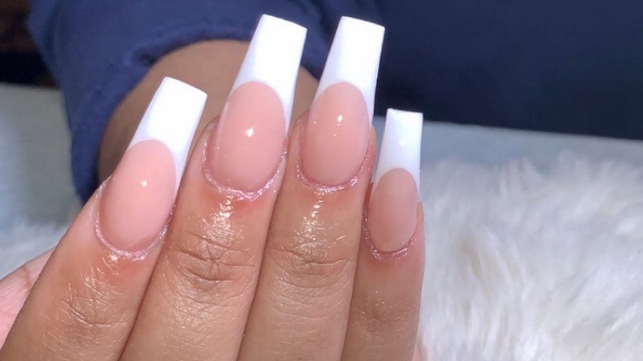 8. Matte Short Acrylic Nails with French Tip - wide 9