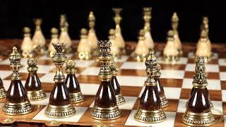 Chess-backgammon with an ornamental braid pattern and epoxy resin, classic Chess Backgammon Classic Eternity With Patterns