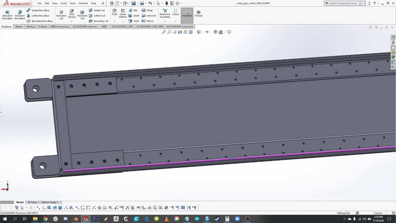 Thatcher CX7 center section spar model YouTube