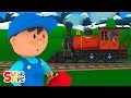 Trey's Train Is Covered In Pine Cones | Carl's Car Wash | Cartoons For Kids