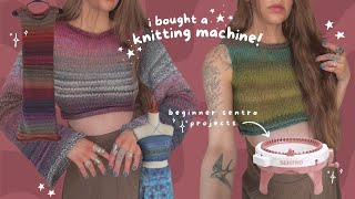 i bought a knitting machine! beginner sentro projects + a hobbii yarn review