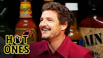 Pedro Pascal Cries From His Head While Eating Spicy Wings | Hot Ones