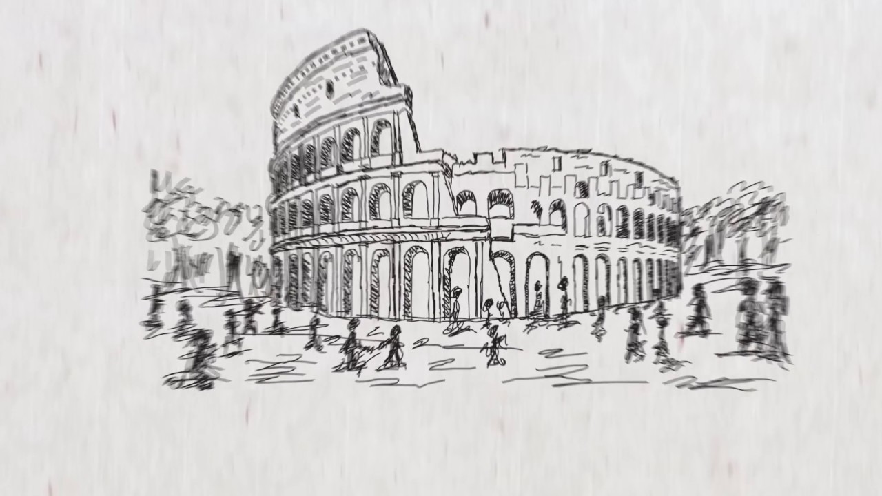 Италия Колизей рисунок