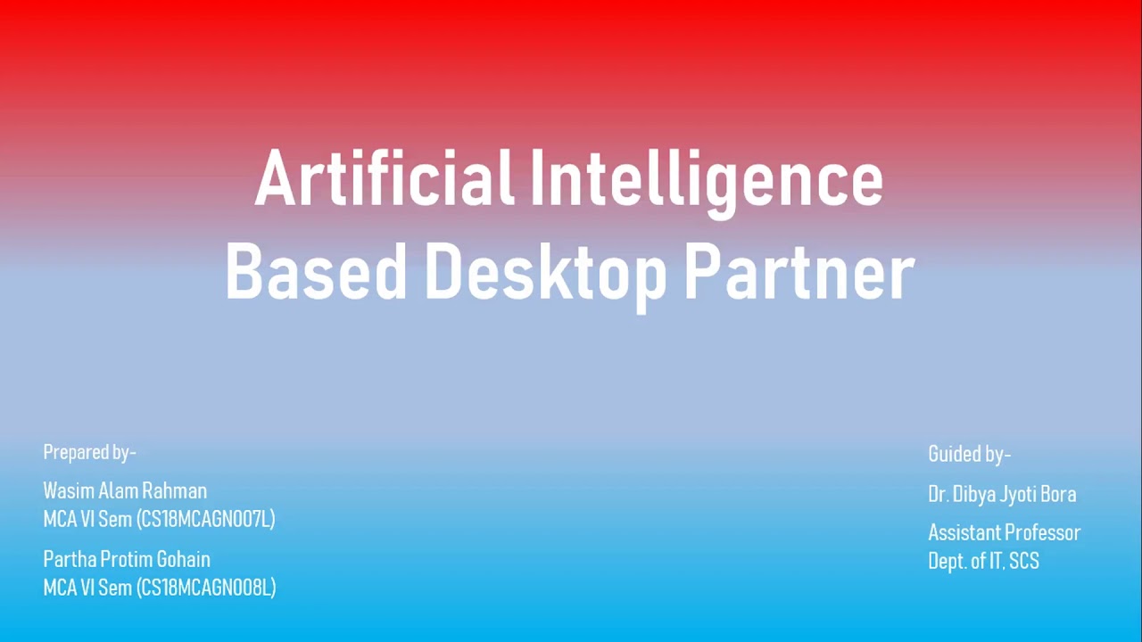 Artificial Intelligence based Desktop Partner - YouTube