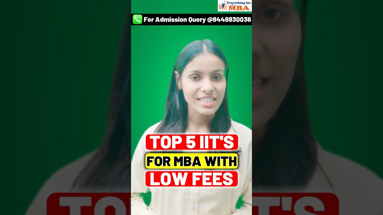 TOP 5 IIT'S FOR MBA | IIT COLLEGES FOR MBA | FEES | PLACEMENTS | ADMISSION | ELIGIBILITY