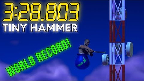 Getting Over It - Tiny Hammer% in 3:28.803 (World Record)