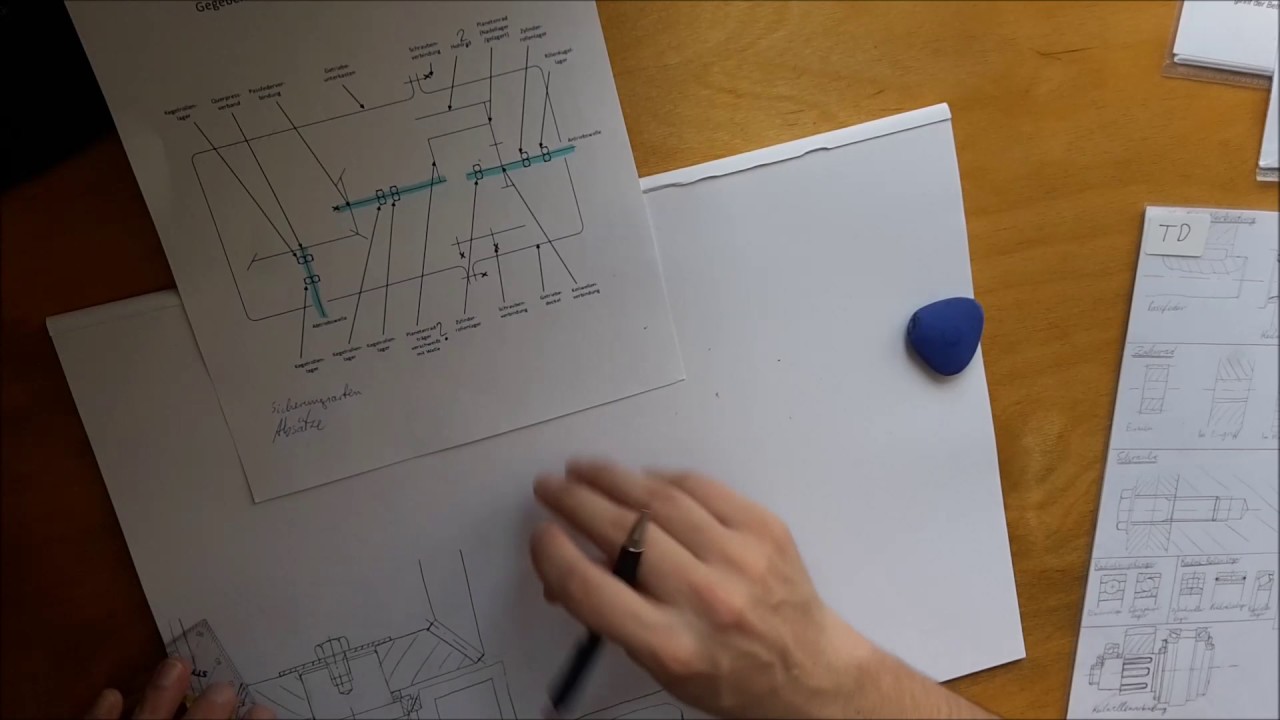 Technische Zeichnung Altklausur Planetengetriebe Youtube