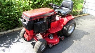 Toro Wheel Horse 416H Lawn Tractor Start UP- Video