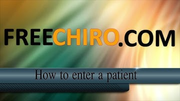 How to enter a patient