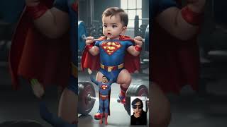 Baby Superhero in Gym
